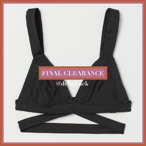 free in bundle ☀ Black triangle wrap bikini top NWOT